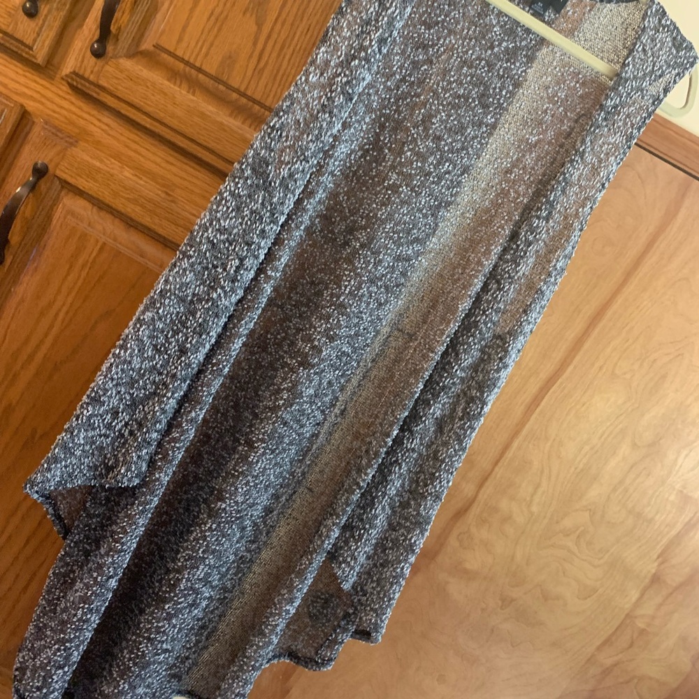 Hi-low crochet sheer vest